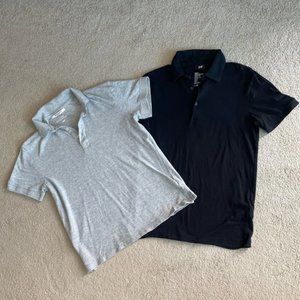 💜 5 for $25 H&M black and grey two polo bundle